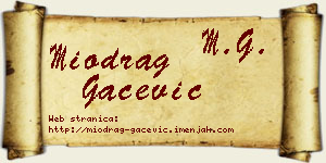 Miodrag Gačević vizit kartica